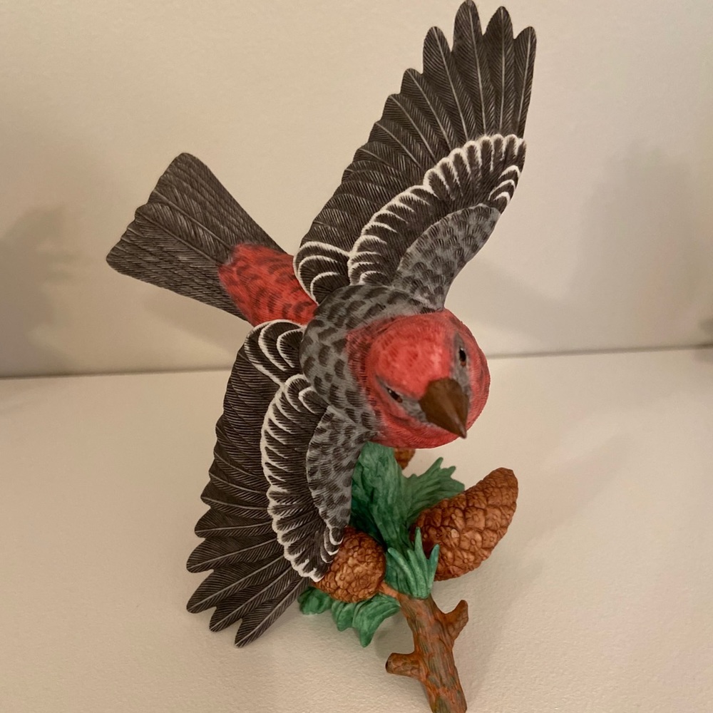 Lenox collectible bird: pine grosbeak